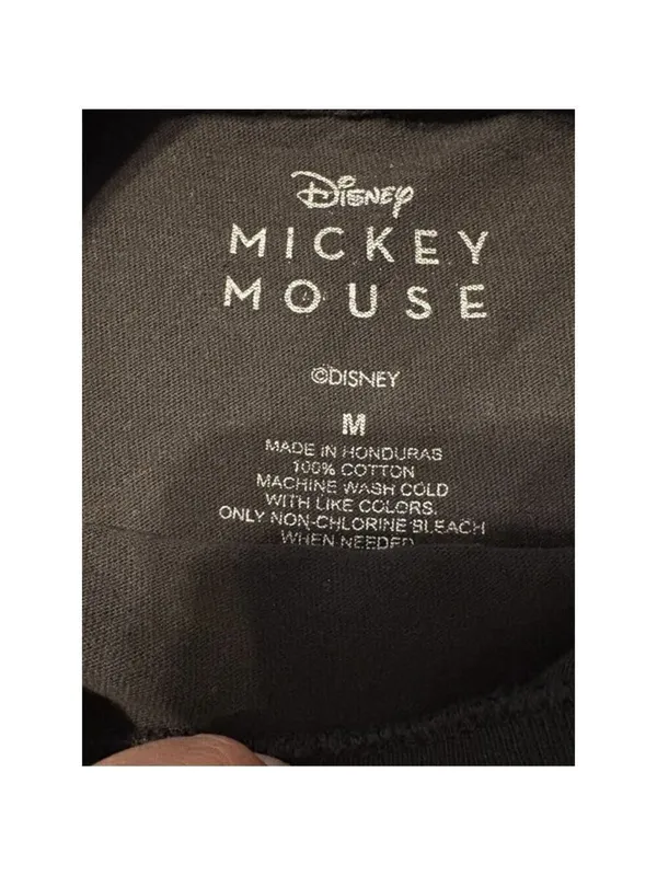 Disney Mickey Mouse Black White Graphic Short Sleeve Tee M (18” PTP) - Image 4
