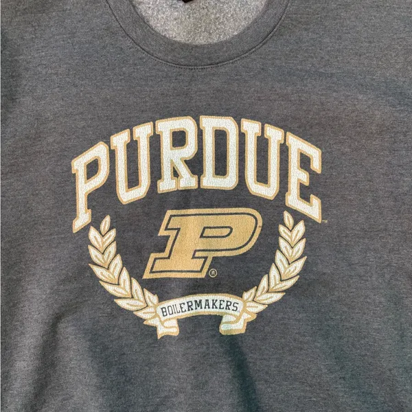 Gildan Purdue gray crewneck Sweater - Image 3