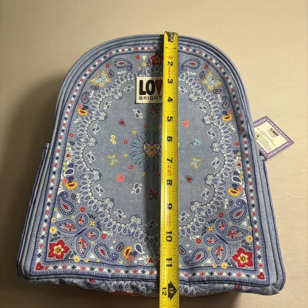 NWT Brighton Bandanna Love Brand Blue Mini Backpack‎ Adjustable Straps Whimsical - Image 9
