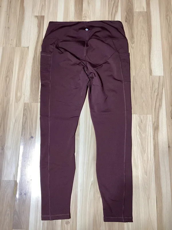 90 Degree Brown Fleece Lined Leggings Size XL - Image 5