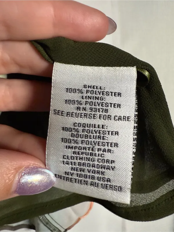 Jason Wu Satin Printed Green Cowl Neck Camo Blouse Size Small - Image 7