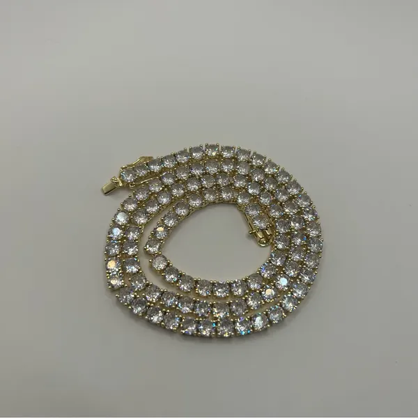 Moissanite Gold Tennis Chain Miami Iced Out Necklace VVS1 5mm 20 Inch Brand New - Image 2