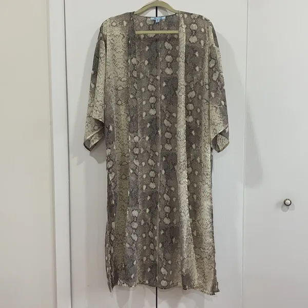 She & Sky Snakeskin print cardigan - Image 2