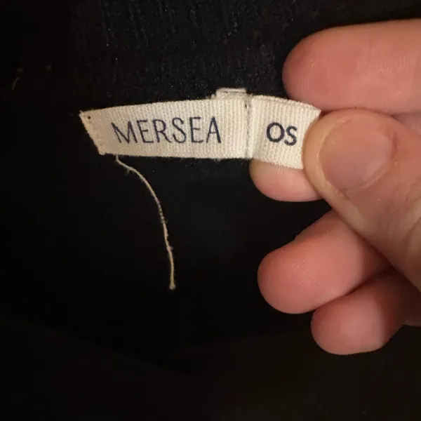 Mersea Marina Polo Sweater in Black/Sand - Image 3