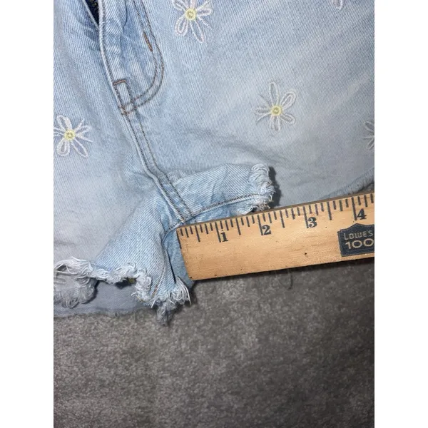 American Eagle Women's‎ Mom Shorts Size 00 Embroidered Daisies - Image 8