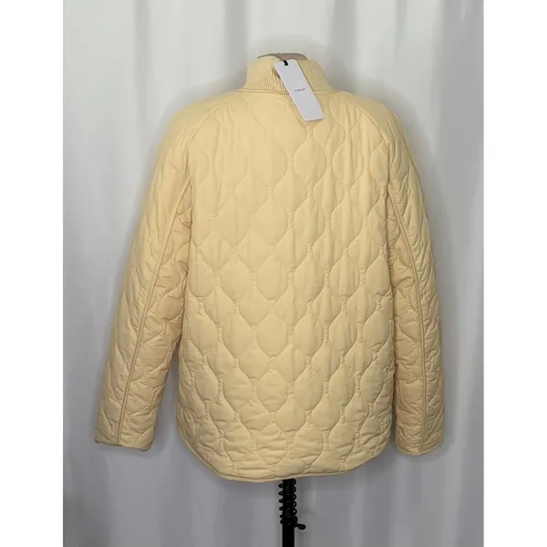 NWT!! VARLEY Luca Quilted Jacket Solid Reed Yellow Bomber Snaps Solid Medium - Image 9