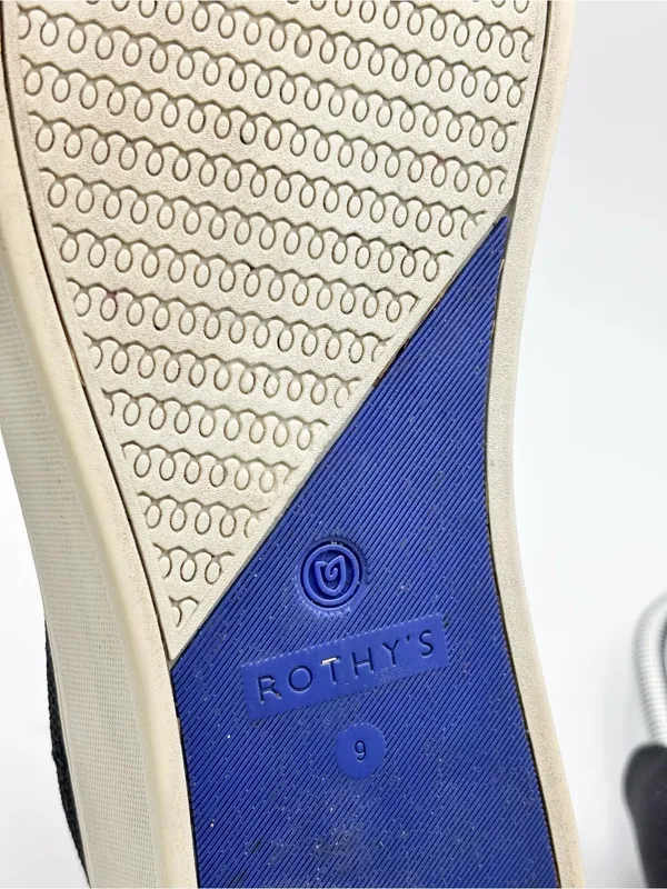 Rothy's The Original Slip On Sneakers Gray Knit Slip-On Loafers with White Sole - Image 6
