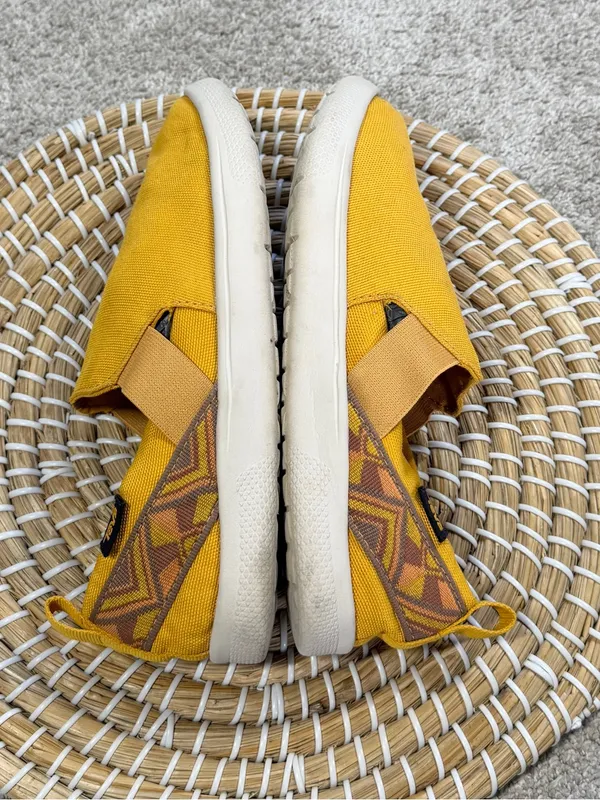 Teva Women’s Voya Slip On Shoes Flat Lightweight in Yellow Sunflower 7 - Image 8