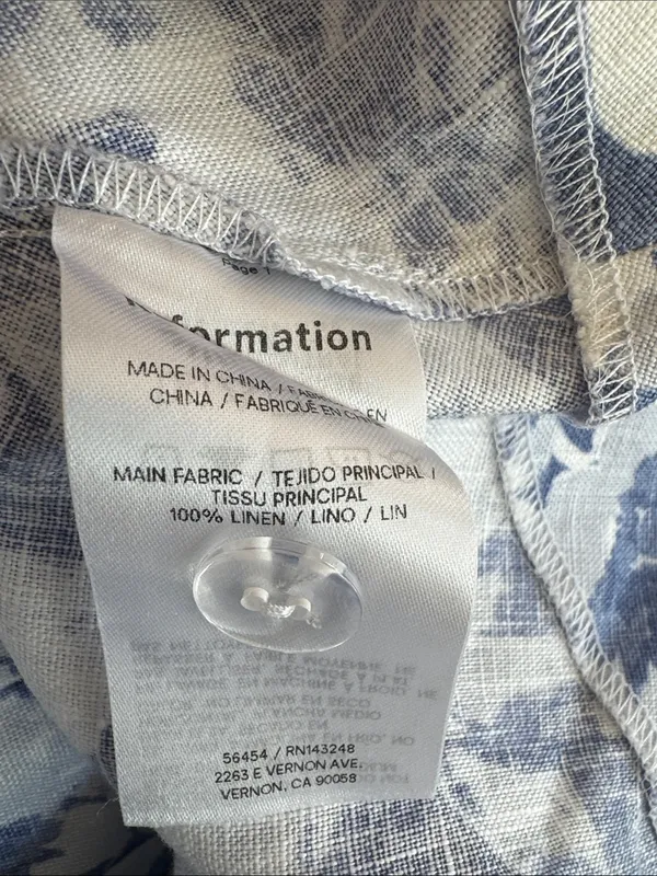 Reformation Baila 100% Linen Floral Coastal European Summer Dress Size: 2 - Image 7