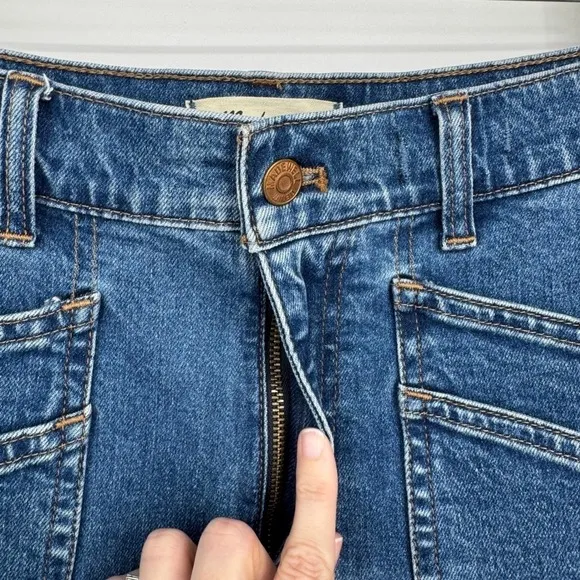 Madewell 90s Straight Cargo Jeans Size‎ 26 Blue Denim High Rise Utility Pockets - Image 5