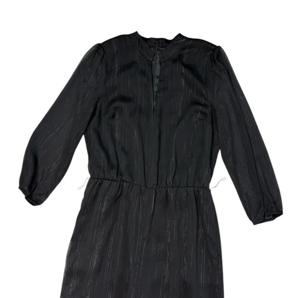 *Modcloth Jumpsuit Womens M Black Metallic Dark Romantic Whimsi Goth Feminine - Image 4