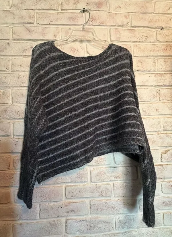 Zara Knit Striped Cropped Sweater - Image 3