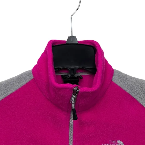 The North Face Jacket Womens Size‎ Small Pink Gray Fleece Full Zip Pockets - Image 2