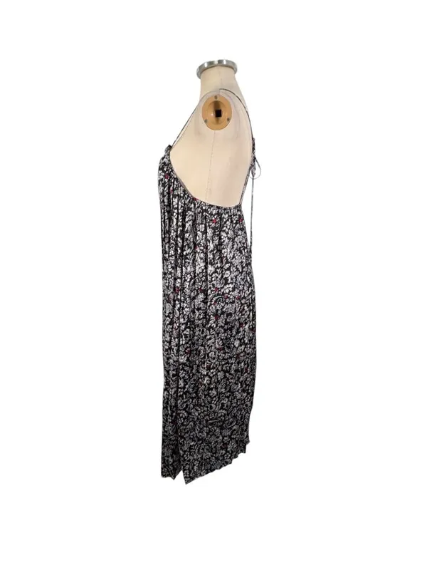 ZARA Satin Floral Sleeveless Midi Dress Size Medium - Image 5