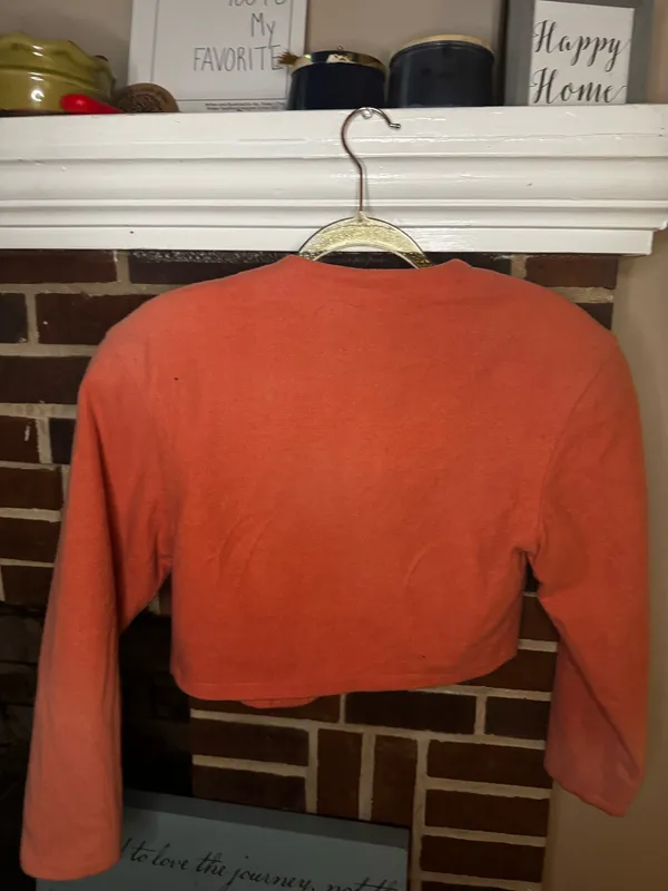 Vintage Hunt Club Cropped Coral Cardigan - Image 4