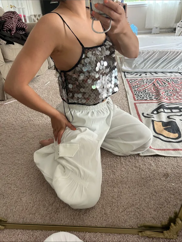 Zara sequin crop top. M - Image 10