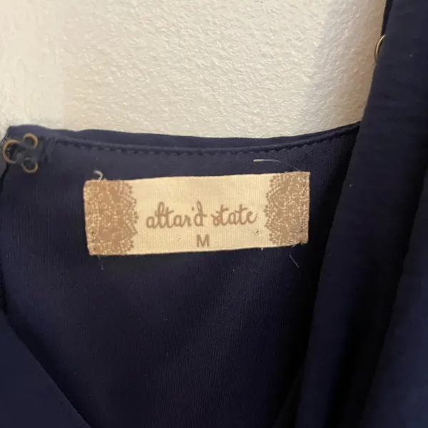 Altar’d State‎ Navy Blue Ruffle Mini Dress. Size M - Image 3