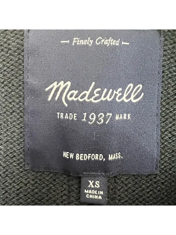 Madewell Oversized The Everywhere Black Jacket Full Zip Size XS Bomber Jacket - Image 13
