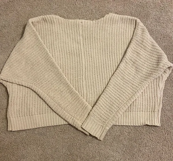 tilly’s full tilt tan v neck sweater - Image 2