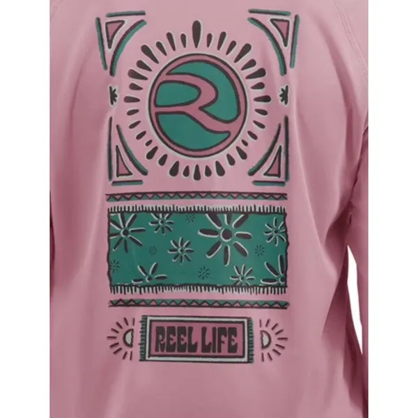 Reel Life Womens T-Shirt Sz L Purple Long Sleeve UV Crew Neck Polyester Outdoor - Image 6