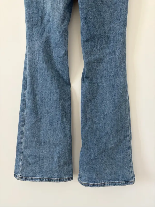 Free People We The Free Jayde High Rise Flare Jeans Sunburst Blue 29 - Image 6