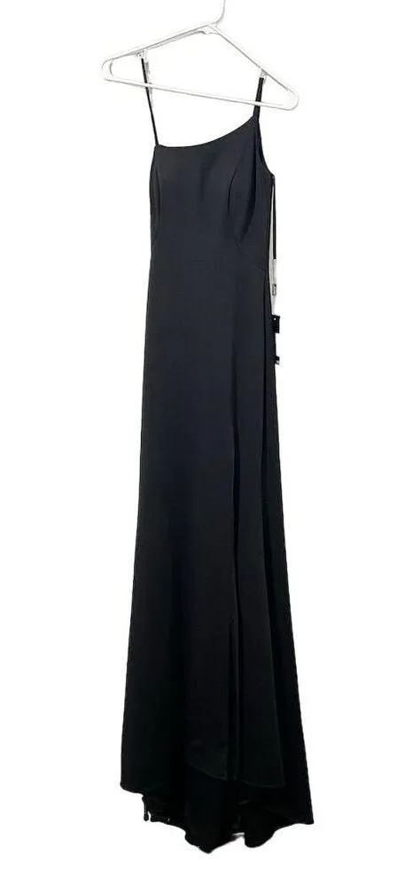 La Femme Women's Black One-Shoulder Formal Gown Size 0 Long Dress - Image 3