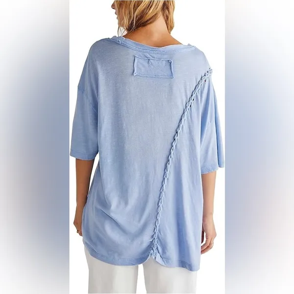 NWT Free People Moonlit Midi Rock Crystal Oversized T Shirt Size Small - Image 2