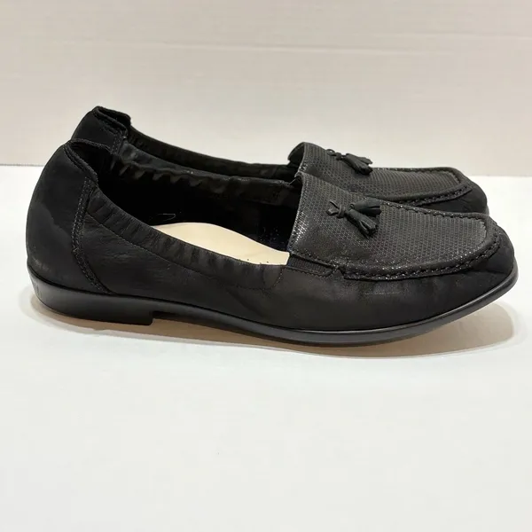 SAS Hope Loafers Flats Shoes Women's Size 10W Black Leather Slip On Career - Image 2