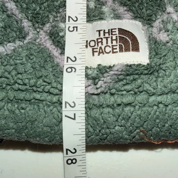 The North Face Campshire Womens XL Green White Fleece 1/4 Zip Hooded Pullover - Image 8
