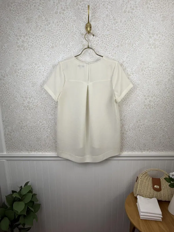 Madewell Cream Back-Zip Oversized Swing Tee - Size - Medium - Image 4
