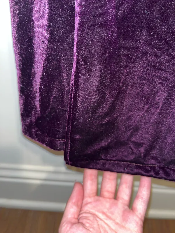 Azazie Larisa velvet strapless floor length dress Grape Size A6 4-6 - Image 12