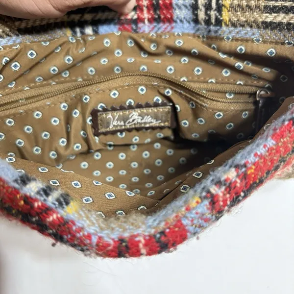 Vera Bradley Highland Plaid Crossbody/Shoulder Handbag Purse - Image 7