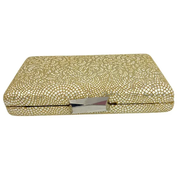 SONDRA ROBERTS Metallic Etched Box Clutch - Image 7