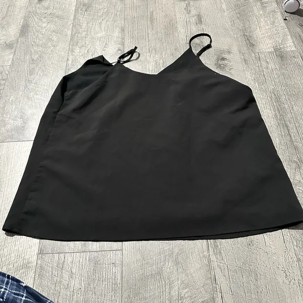 Women’s black dress shirt tank top a new day large flowy party formal sleeveless - Image 3