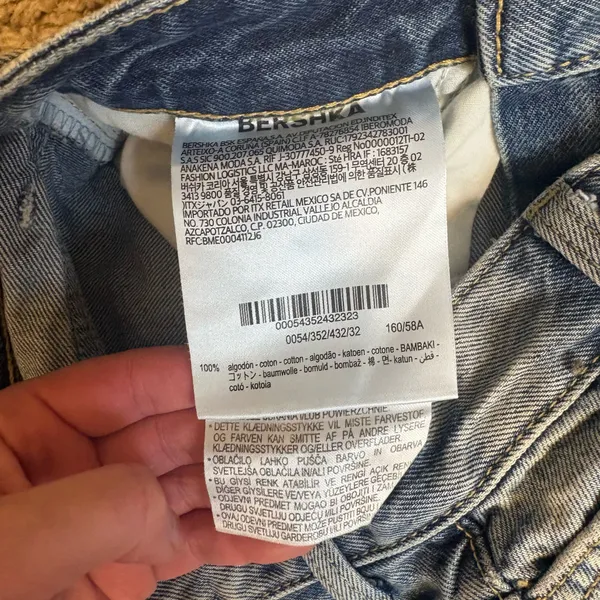 Bershka High Waisted Wide Leg Denim Jeans Y2K/2000s Baggy Size 00 Waist - Image 7