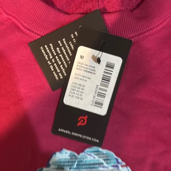 NWT Peloton Women Oversized Crewneck Long Sleeve‎ Logo Casual Sweatshirt Med - Image 3