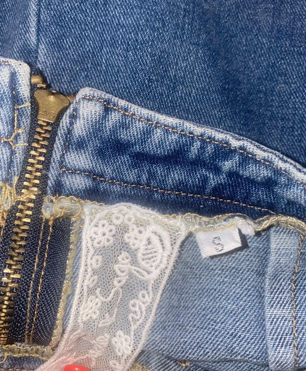Tie Up Denim Skirt - Image 4