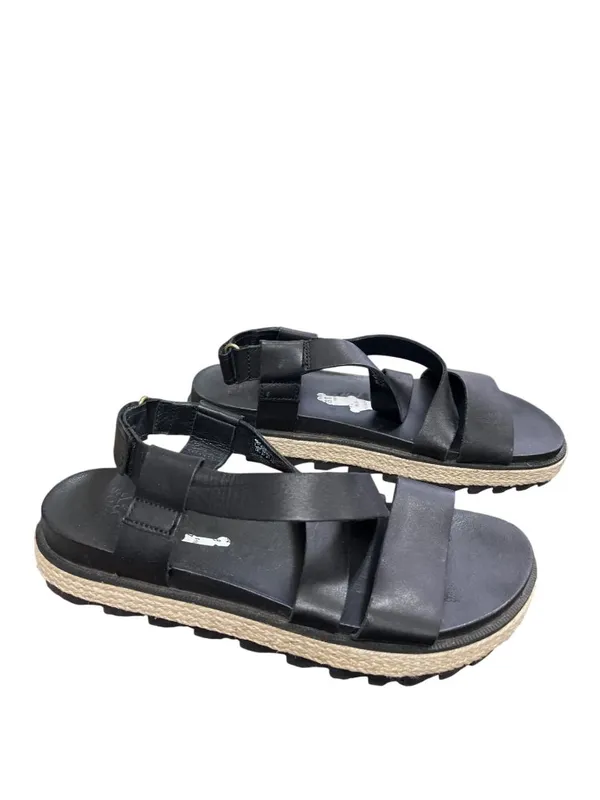 Sorel wms black leather open toe casual sandals shoes sz8 SKU 9997 - Image 3