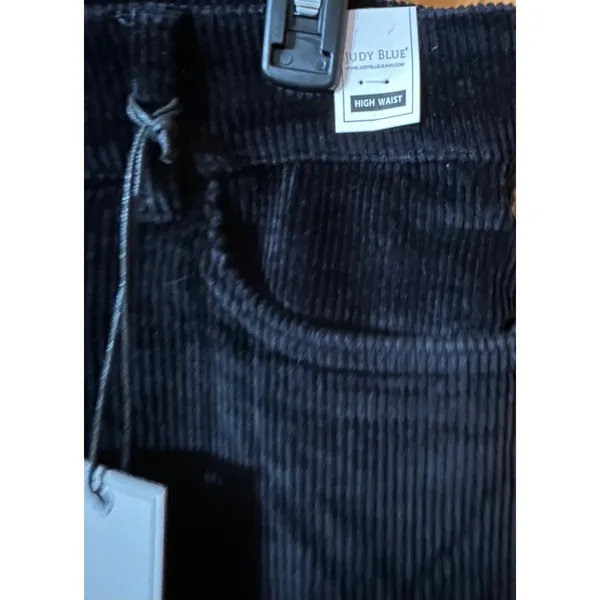 Judy Blue Black Corduroy Wide Leg Jeans NWT Womens 15/32 High‎ Rise Stretch - Image 8