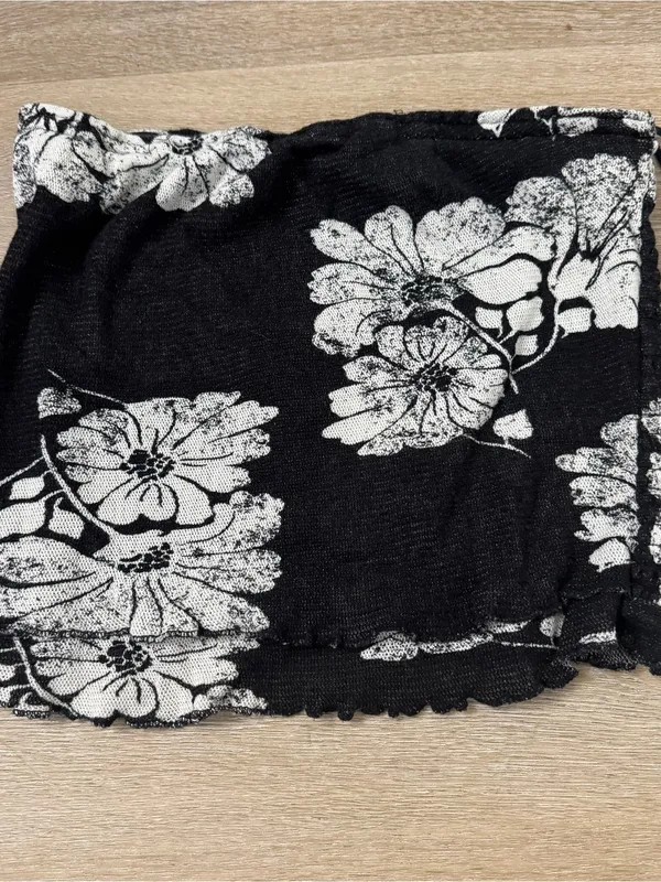 Free People Black Floral Strapless Tube Top - Image 2