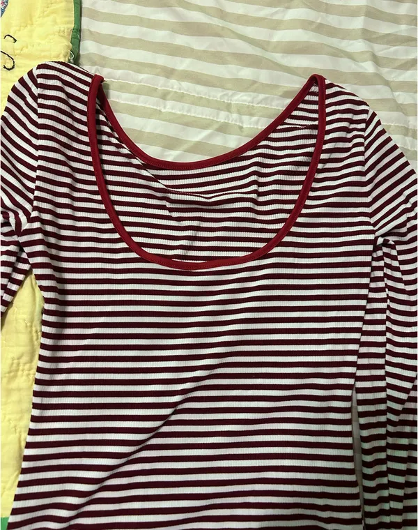 Shein Long Sleeve Striped Top - Image 2