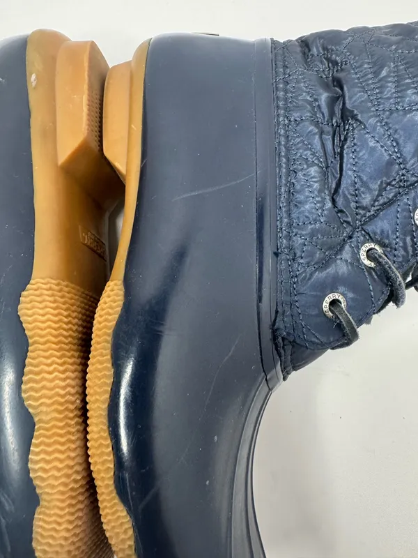 Sperry Dark Blue Waterproof Rubber Duck Boots Size 8 - Image 7