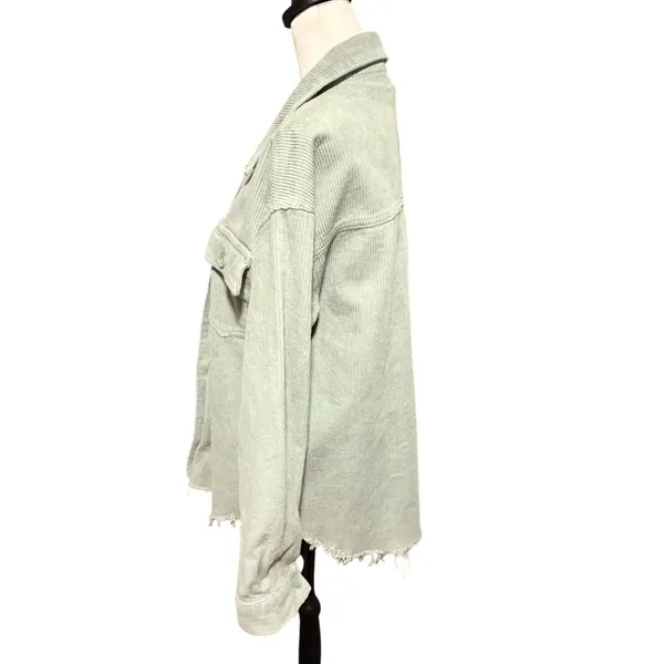Pac Sun Pale Green Button Down Shacket Top Women's XS / S - Image 4