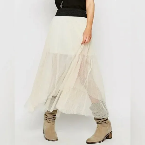 Free People NWT Sugar Plum Tutu Skirt in Ivory Combo - small - Image 2