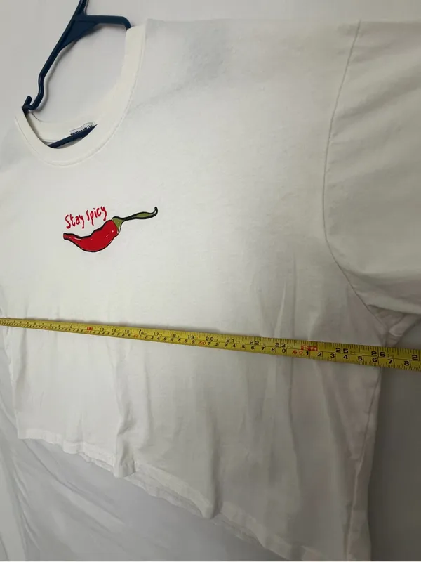 Princess Polly Women White Stay Spicy Chili Pepper Graphic Crop Tee Sz 10(A855) - Image 3
