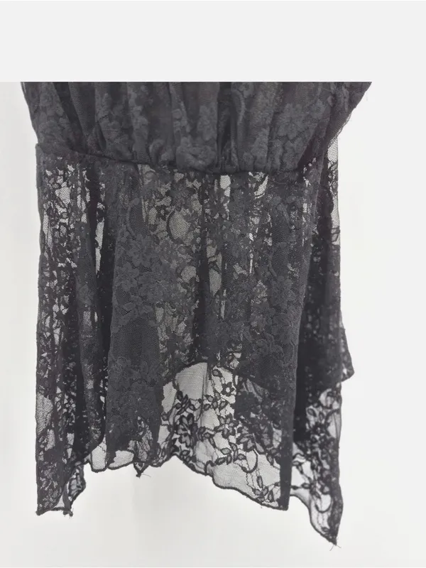 Just Polly New York Black Lace Babydoll Cami Top NWT Size S - Image 13