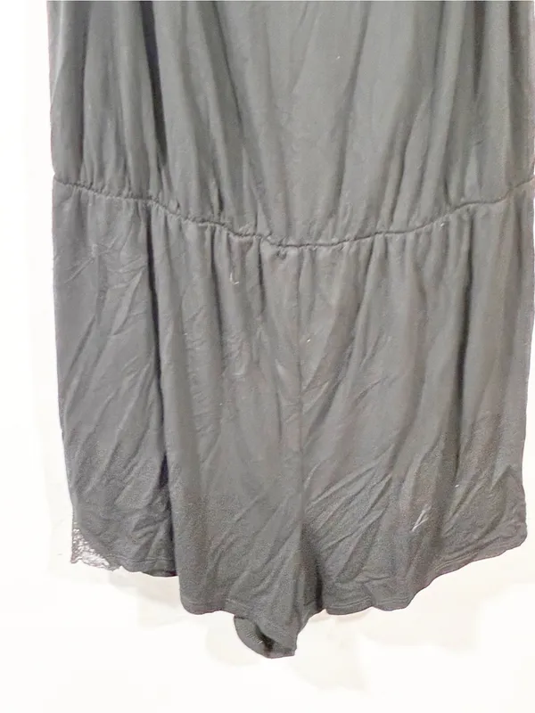 Torrid Plus Size Black Super Soft Lace Trim Sleep Romper Size 1X - Image 4