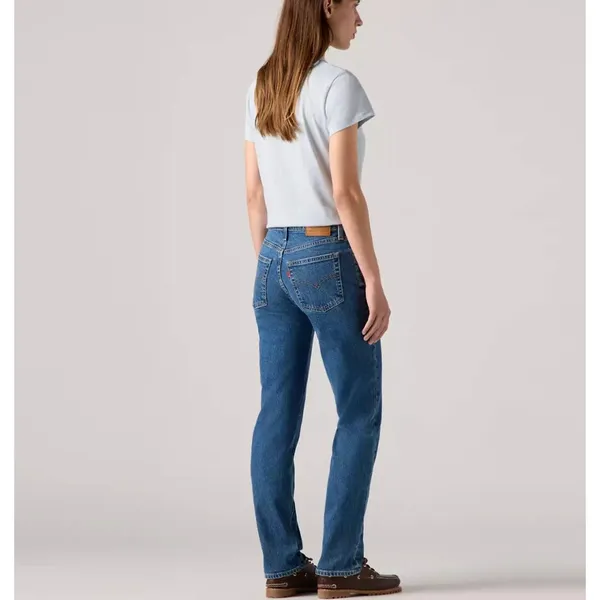 New Levi's 32x30 Premium 724 High Rise Straight Stretch Mosey Stone Medium Wash - Image 3