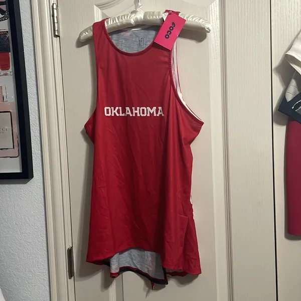 💙 NWT‎ Oklahoma Sooners Forever Collectible FOCO Tie Breaker Sleeveless Tank - Image 3