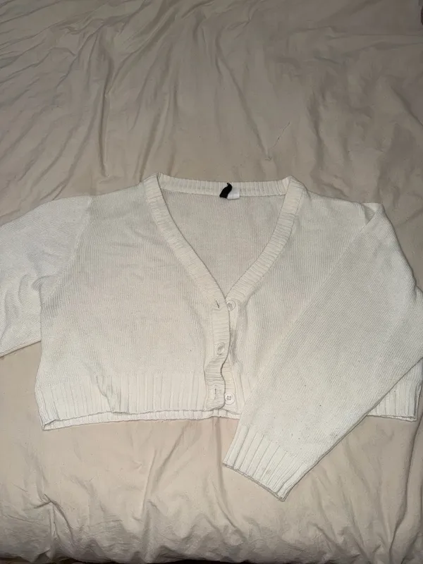 Divided H&M Sweater Cropped White - Image 2
